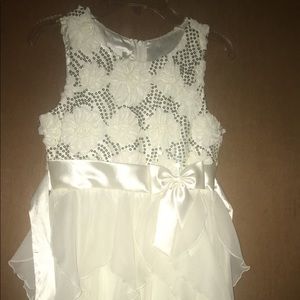 Holiday dress. Cream and Gold sequins